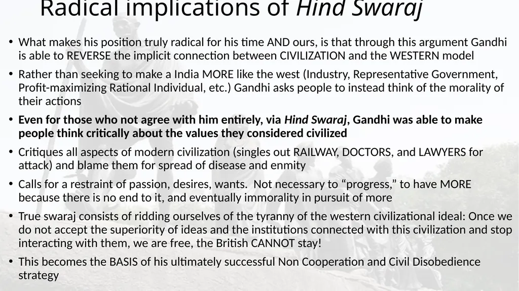 Gandhi in an Imperial World Modernity, Empire and - slide 22 of 29