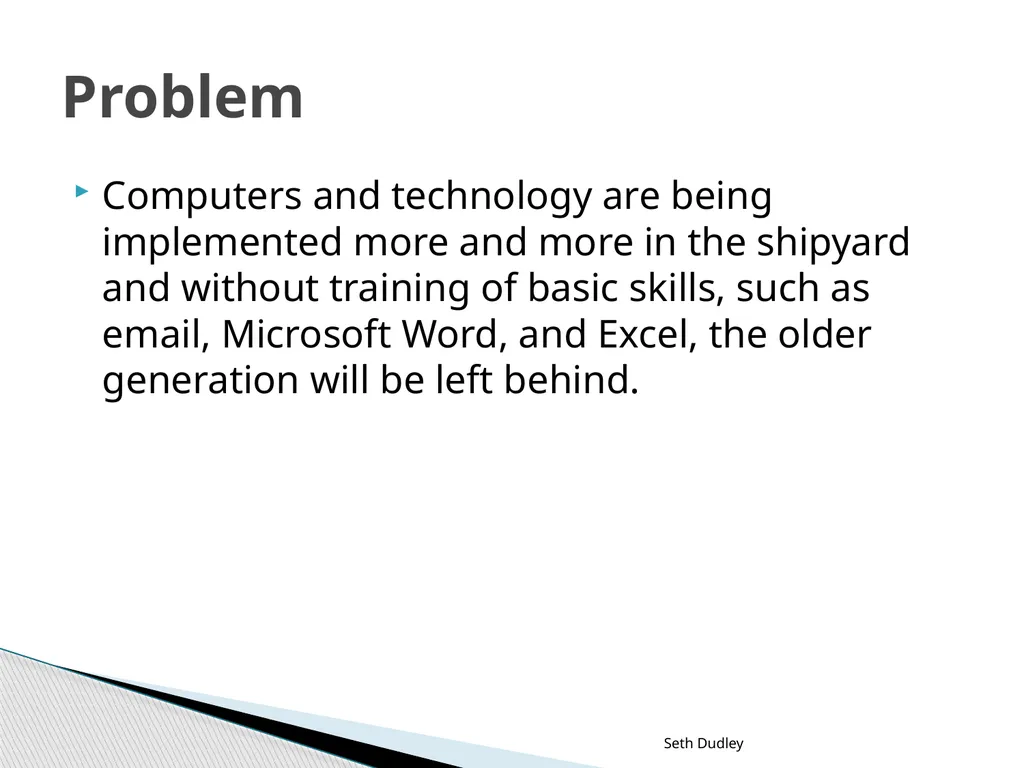 Computer Training Implementation in the Norfolk - slide 5 of 15