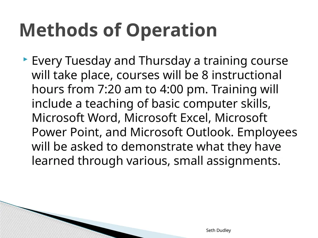 Computer Training Implementation in the Norfolk - slide 9 of 15
