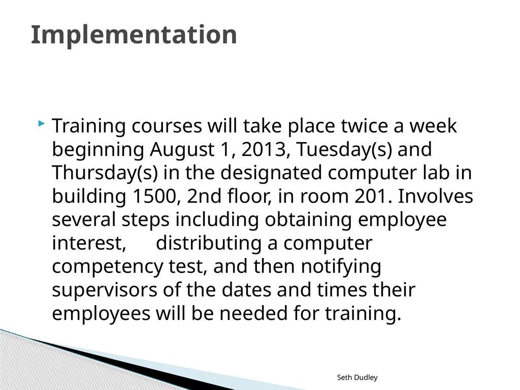 Computer Training Implementation in the Norfolk - slide 8 of 15