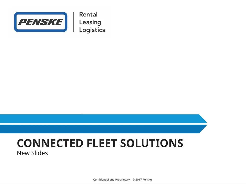 CONNECTED FLEET SOLUTIONS New Slides CONNECTED
