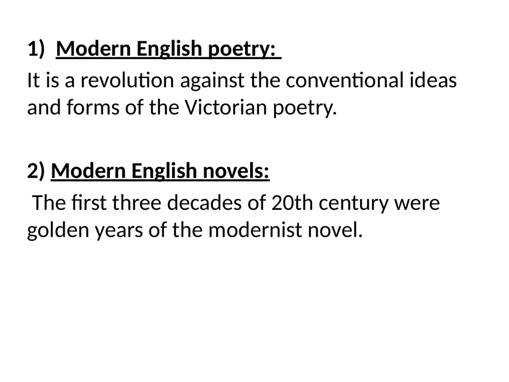 An overview on Modern Literature Dr. Betül ALTAŞ - slide 10 of 14