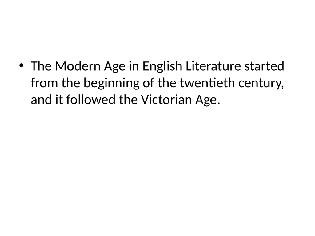 An overview on Modern Literature Dr. Betül ALTAŞ - slide 4 of 14