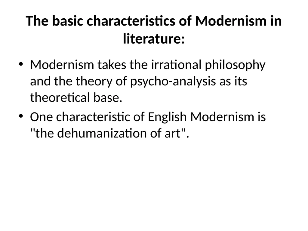 An overview on Modern Literature Dr. Betül ALTAŞ - slide 12 of 14
