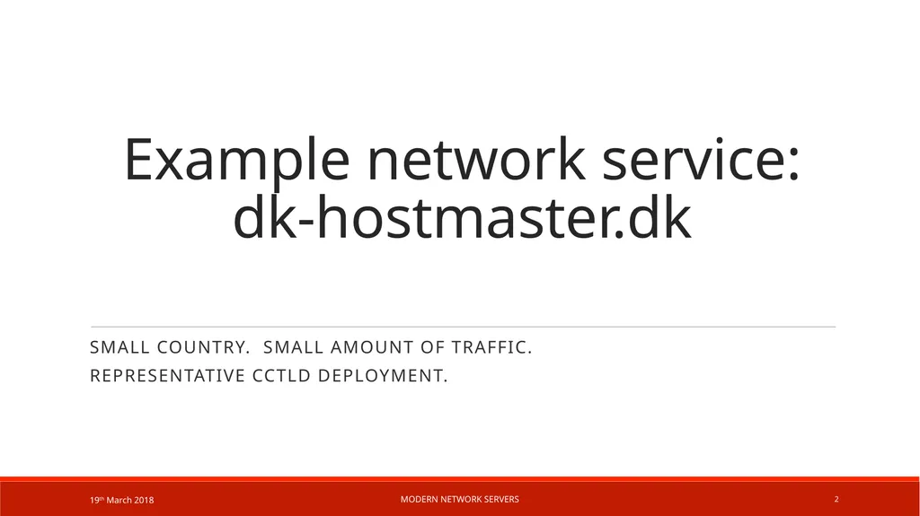 Modern network servers Example network service: - slide 2 of 17