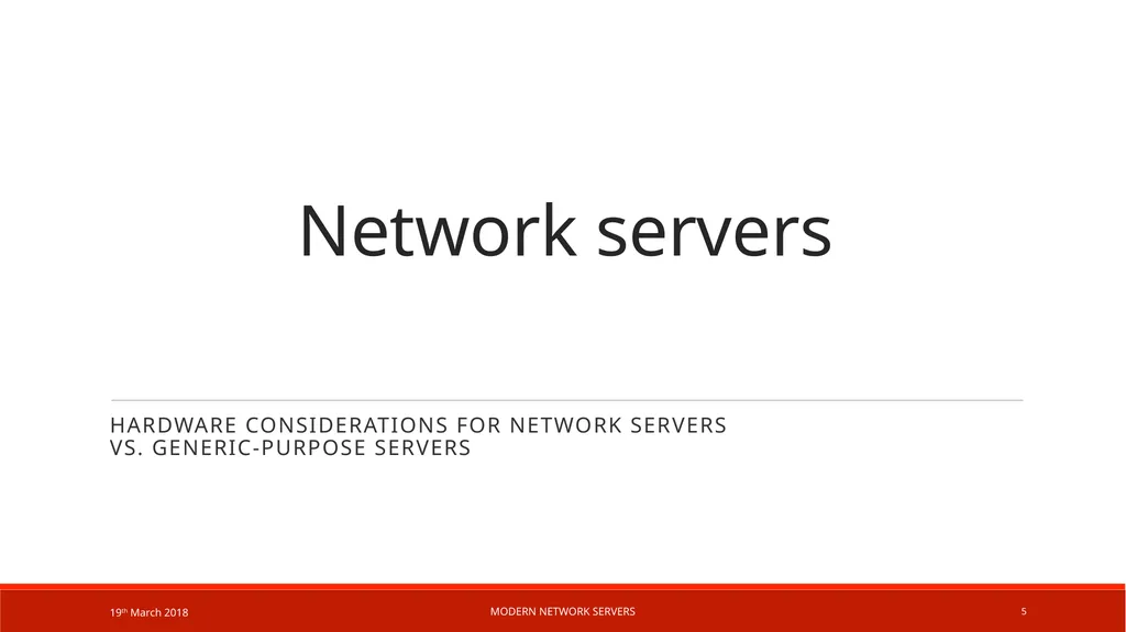 Modern network servers Example network service: - slide 5 of 17