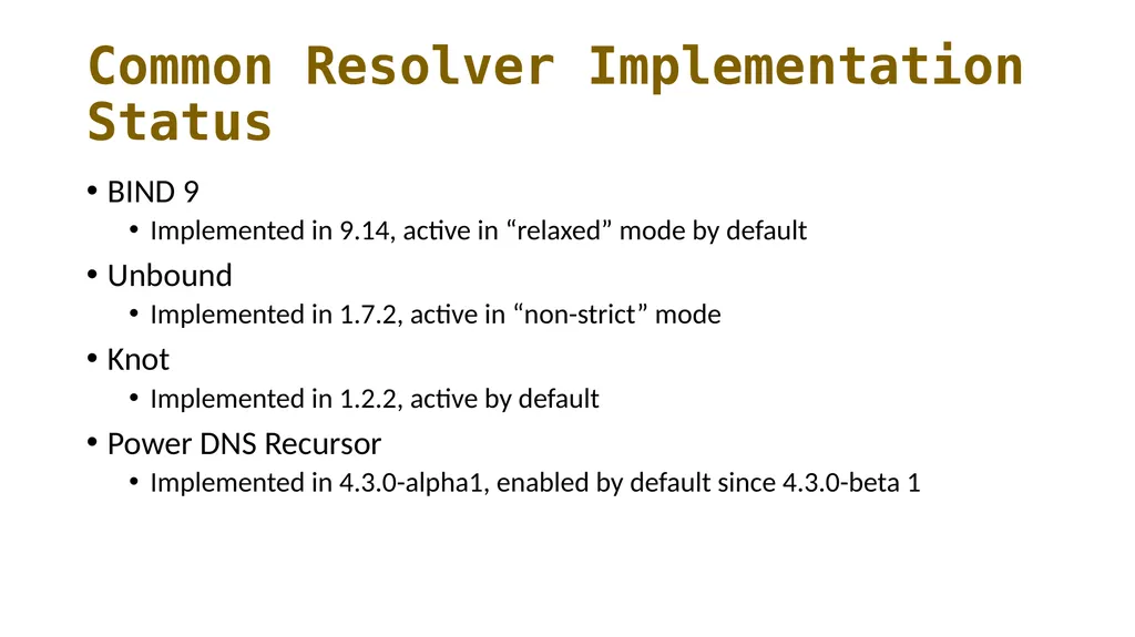 Measuring Query Name Minimization Geoff Huston - slide 5 of 19