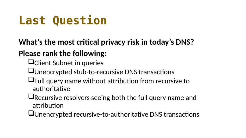 Measuring Query Name Minimization Geoff Huston - slide 18 of 19