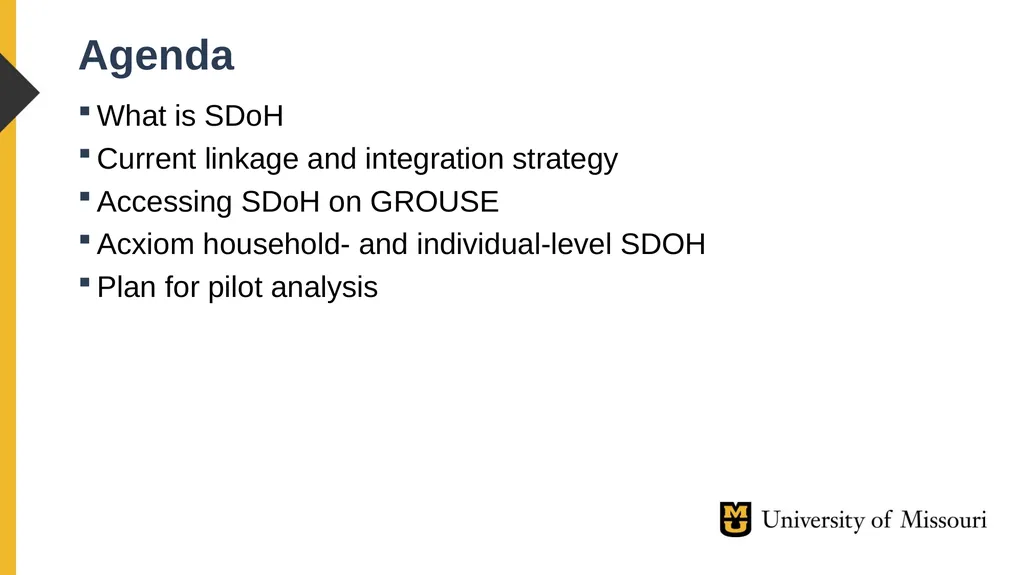Xing Song, PhD University of Missouri Linkage - slide 2 of 29