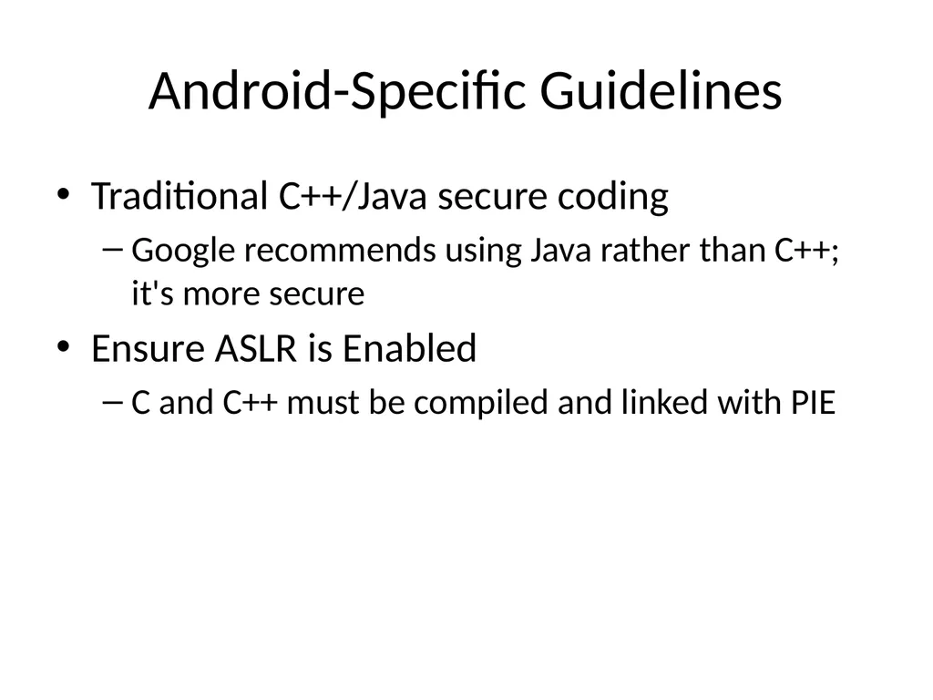 Ch 8: Mobile Development Security CNIT 128: - slide 61 of 63