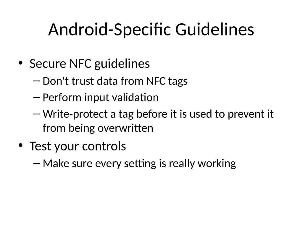 Ch 8: Mobile Development Security CNIT 128: - slide 63 of 63