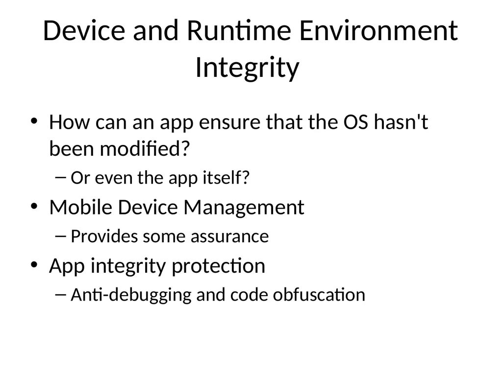 Ch 8: Mobile Development Security CNIT 128: - slide 24 of 63