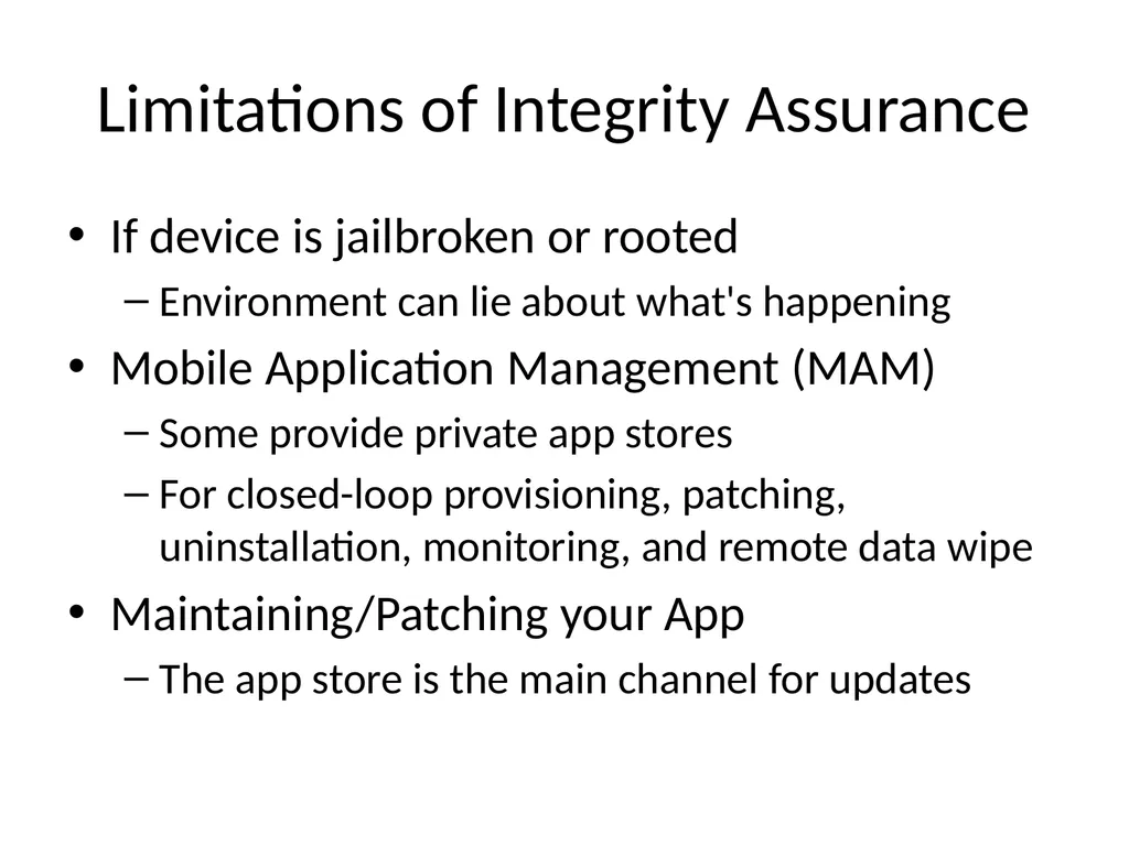 Ch 8: Mobile Development Security CNIT 128: - slide 25 of 63