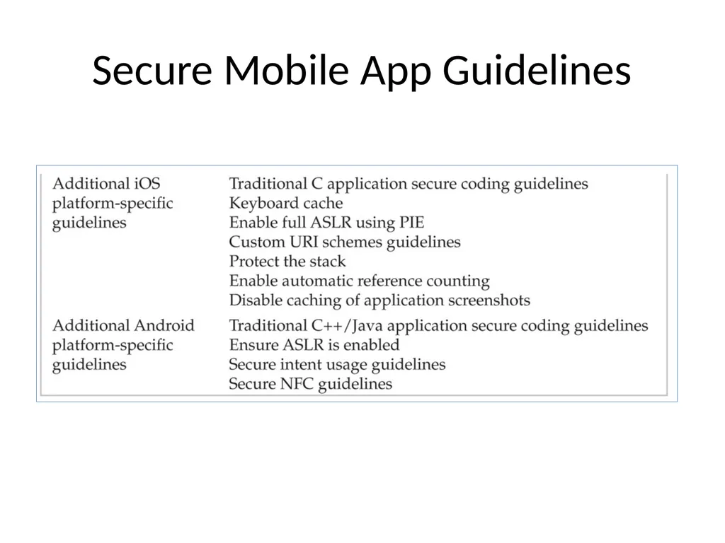 Ch 8: Mobile Development Security CNIT 128: - slide 27 of 63