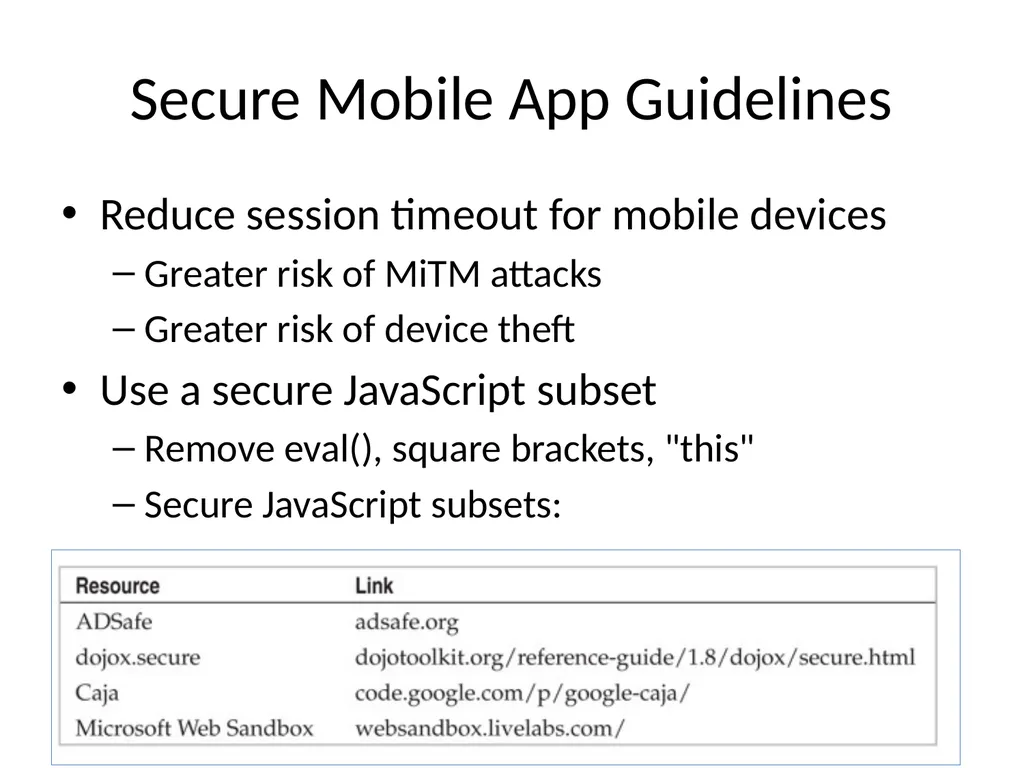 Ch 8: Mobile Development Security CNIT 128: - slide 29 of 63