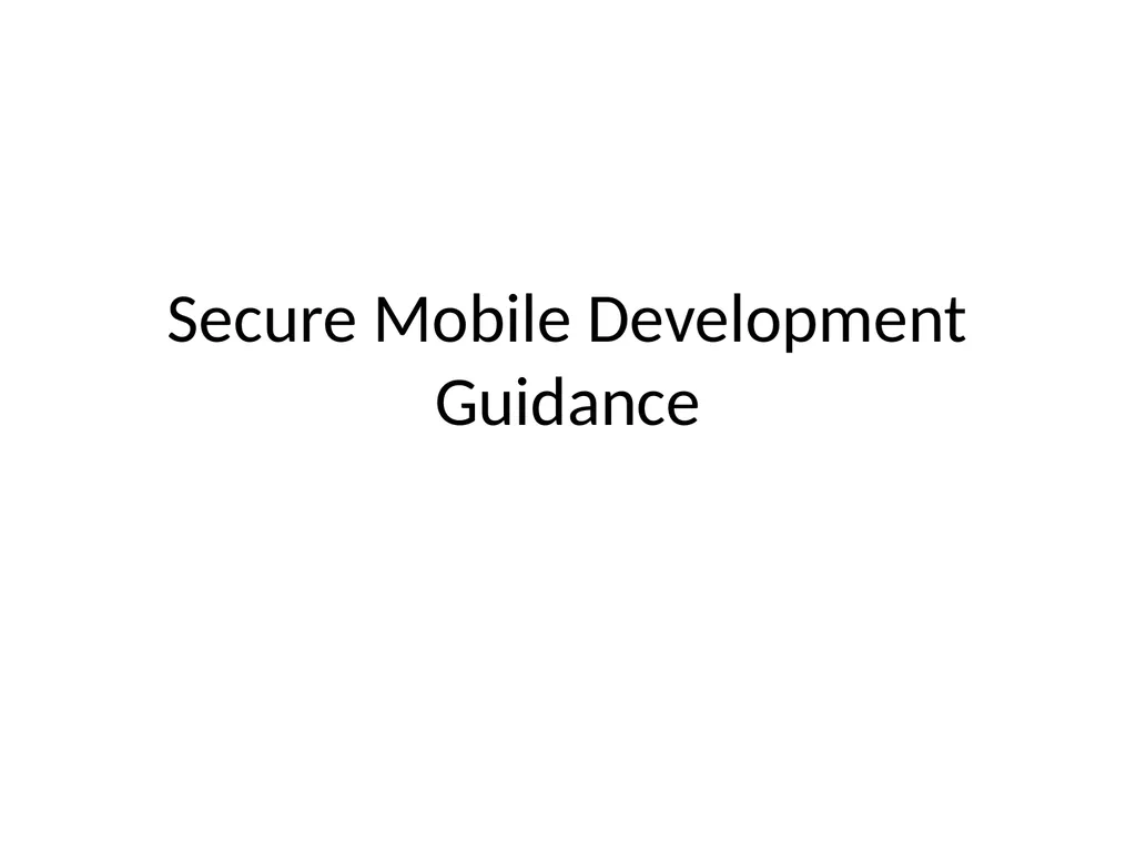 Ch 8: Mobile Development Security CNIT 128: - slide 21 of 63