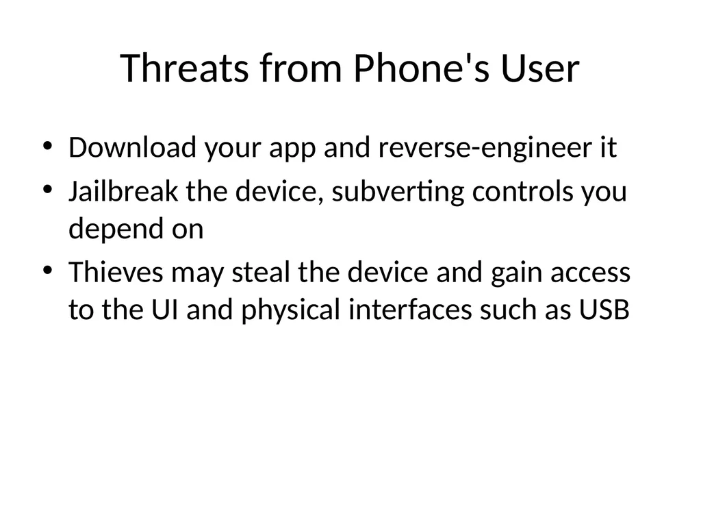 Ch 8: Mobile Development Security CNIT 128: - slide 11 of 63
