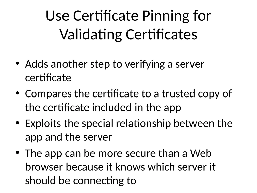 Ch 8: Mobile Development Security CNIT 128: - slide 47 of 63