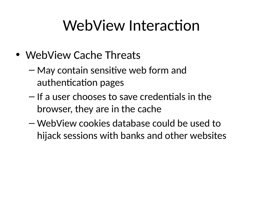 Ch 8: Mobile Development Security CNIT 128: - slide 48 of 63