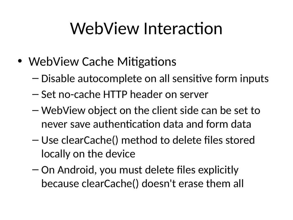 Ch 8: Mobile Development Security CNIT 128: - slide 49 of 63