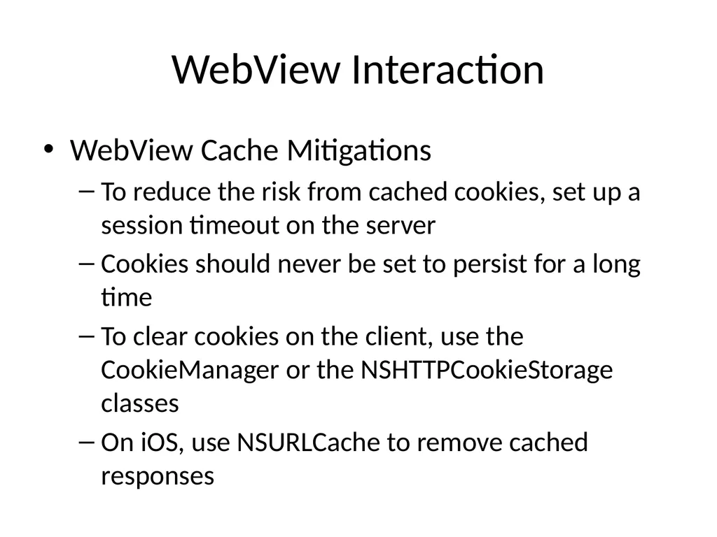Ch 8: Mobile Development Security CNIT 128: - slide 50 of 63