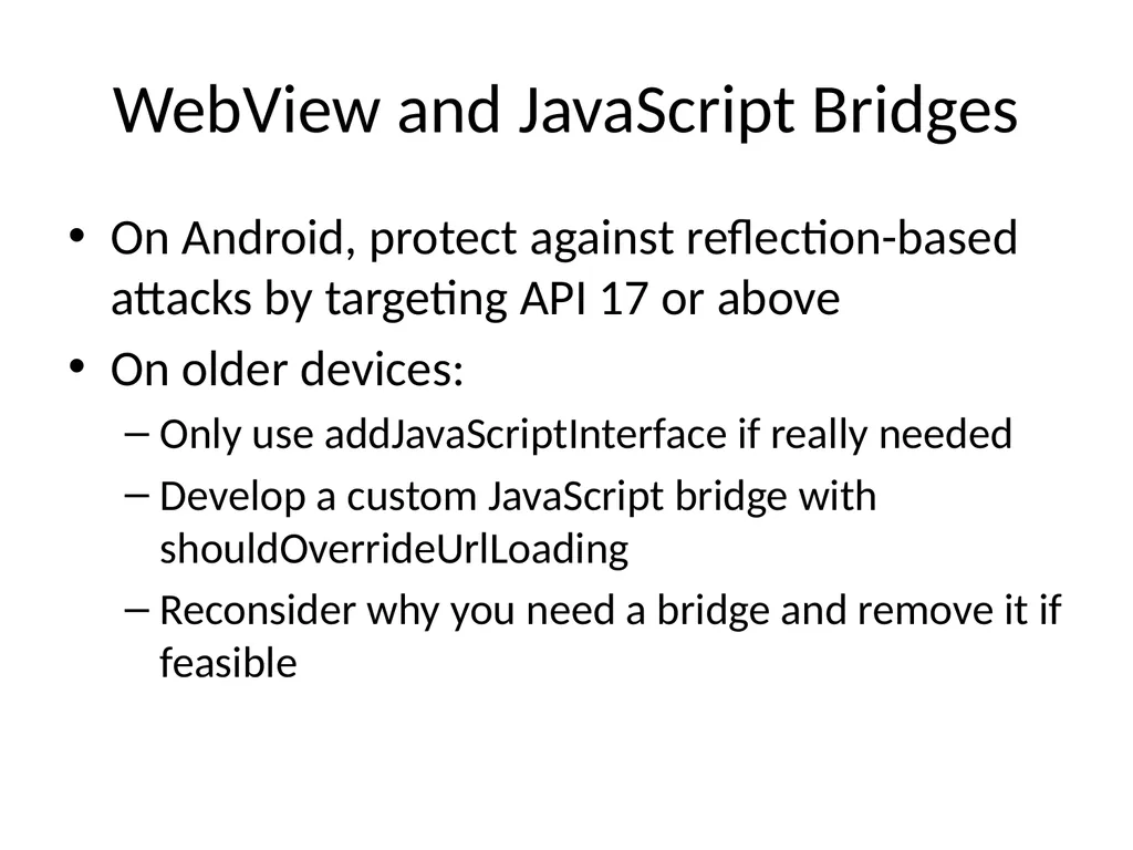 Ch 8: Mobile Development Security CNIT 128: - slide 51 of 63