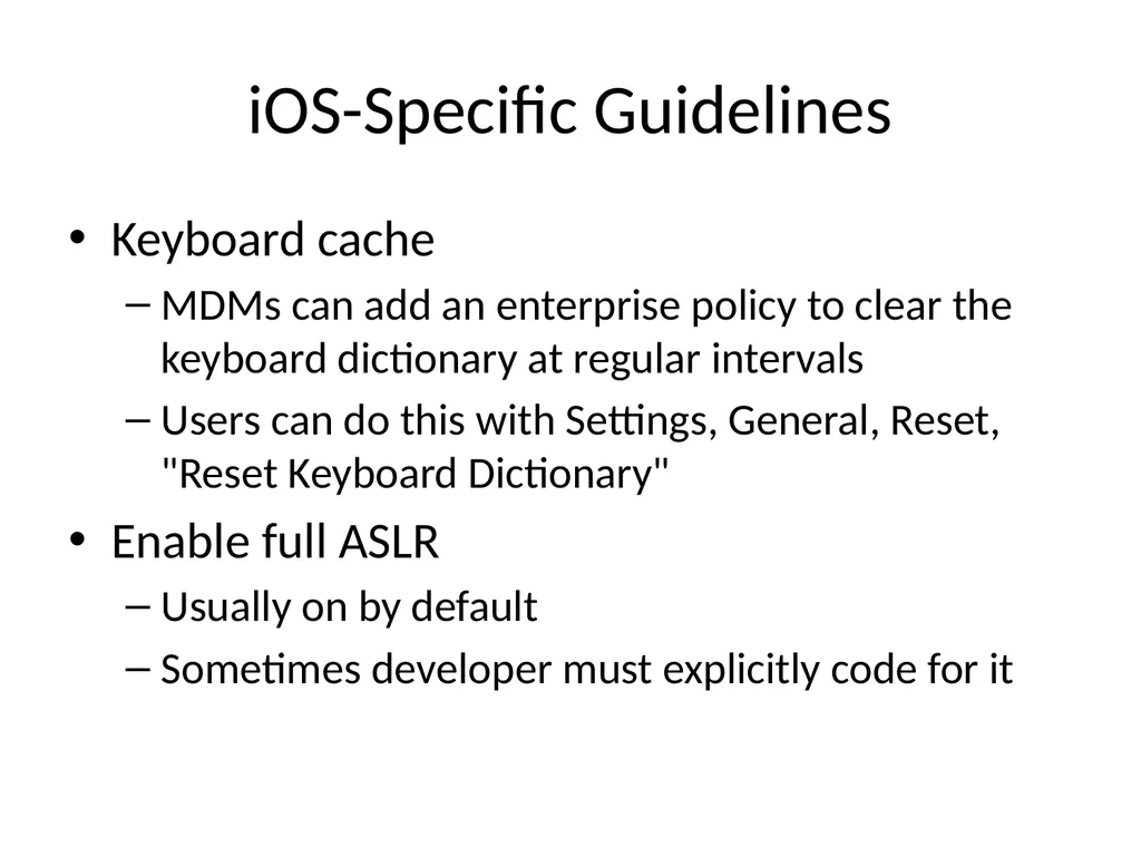 Ch 8: Mobile Development Security CNIT 128: - slide 56 of 63