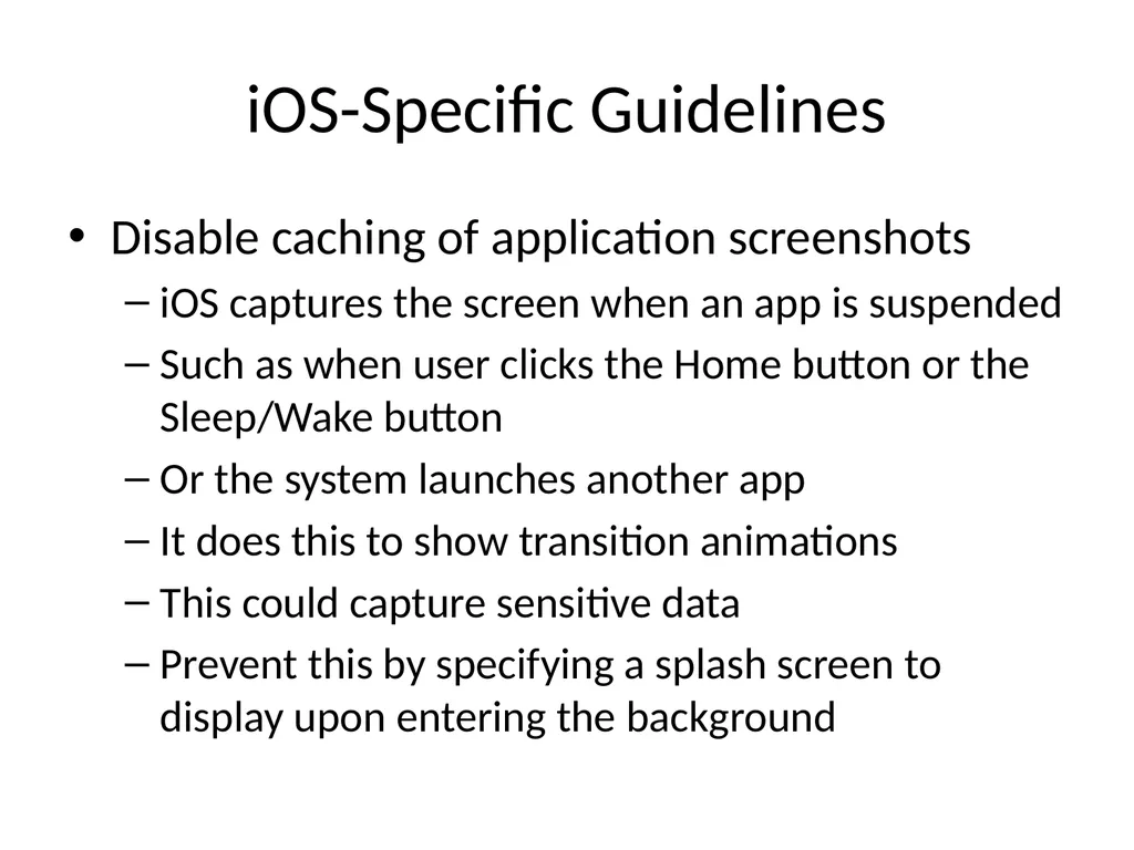 Ch 8: Mobile Development Security CNIT 128: - slide 59 of 63