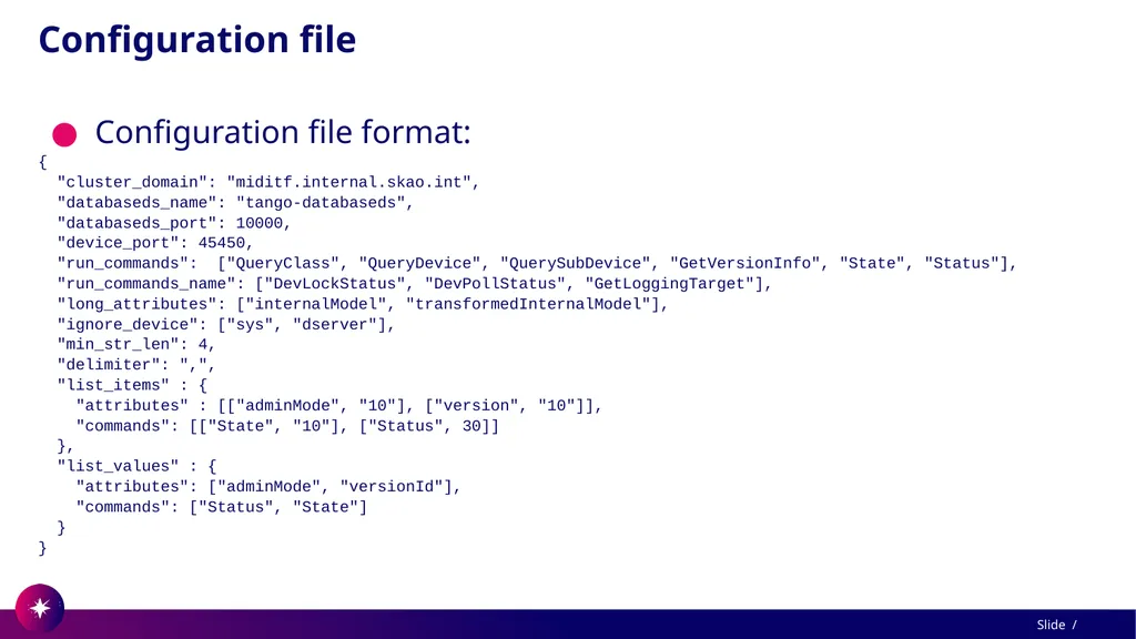 Command line utility to view and test Tango - slide 13 of 37