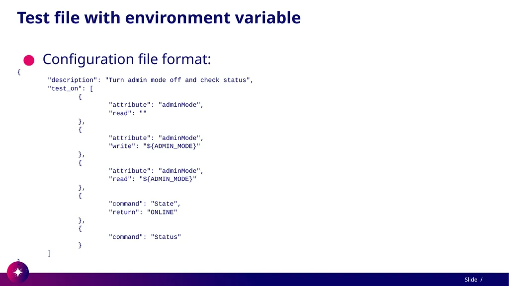 Command line utility to view and test Tango - slide 31 of 37