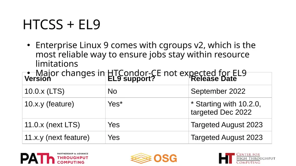 OSG-LHC Timelines Brian Lin OSG Software Area - slide 4 of 8