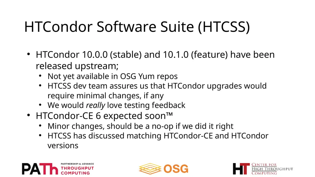 OSG-LHC Timelines Brian Lin OSG Software Area - slide 3 of 8