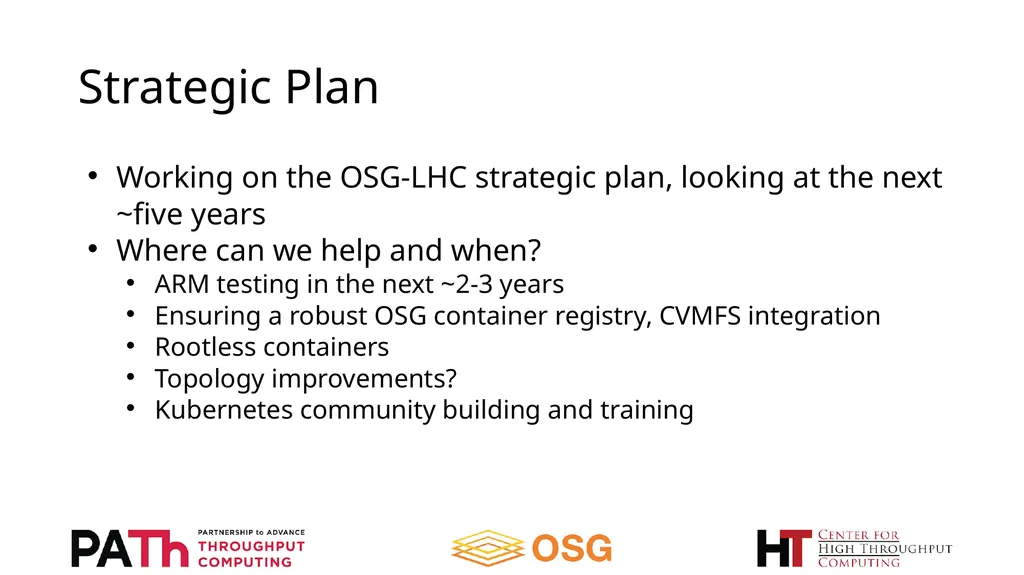 OSG-LHC Timelines Brian Lin OSG Software Area - slide 7 of 8