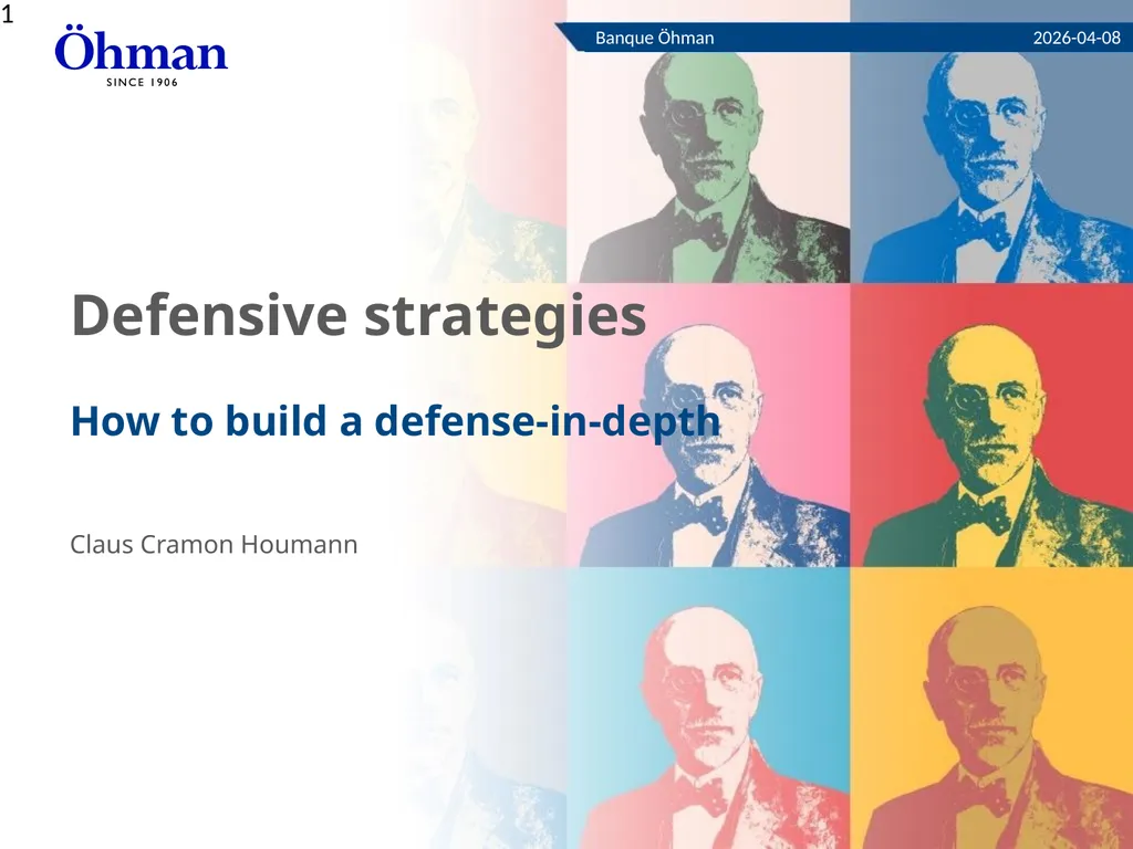 Defensive strategies How to build a