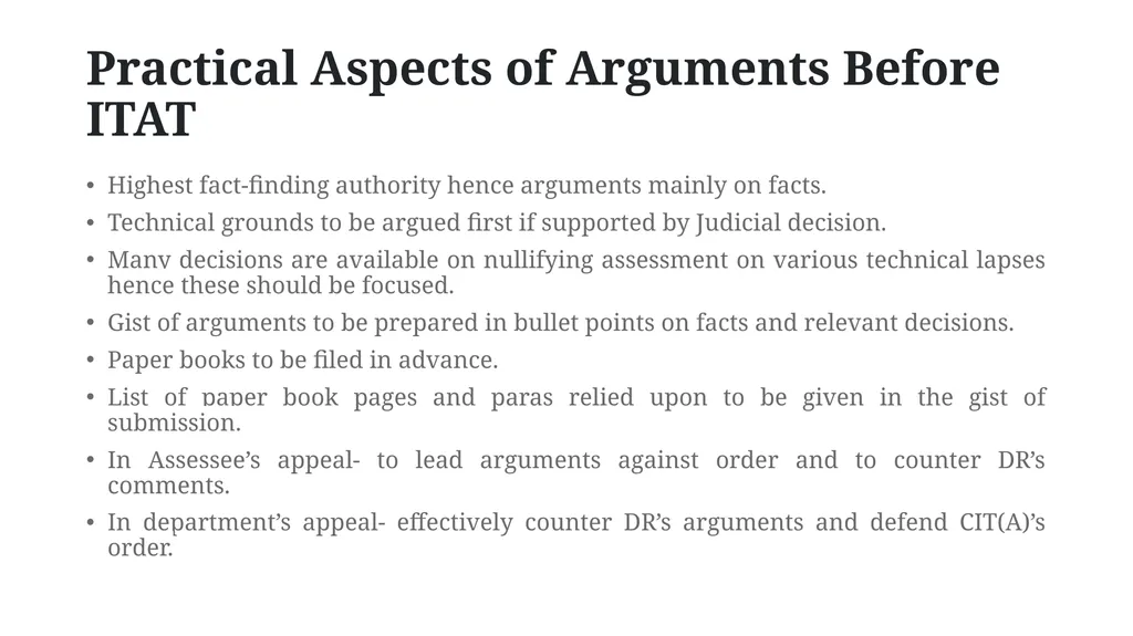 PRELIMINARY POINTS Belief in the case is vital. If - slide 7 of 9
