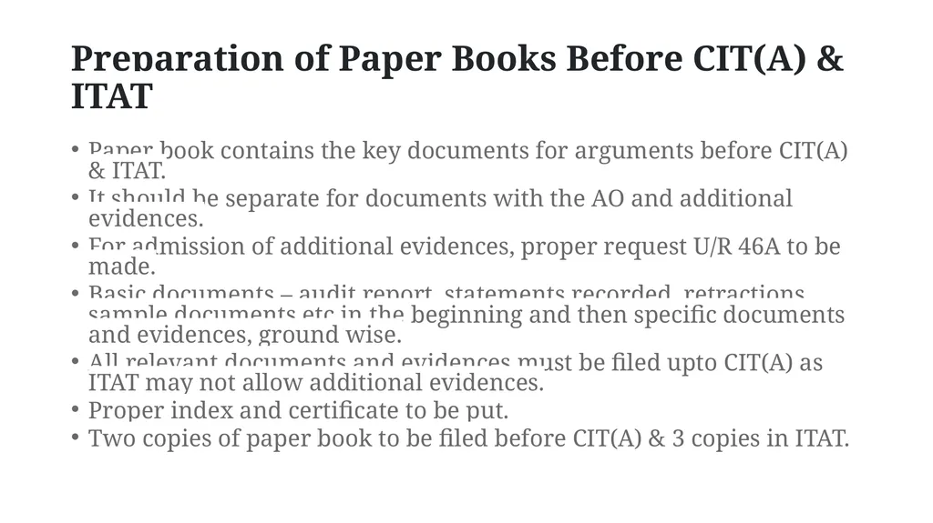 PRELIMINARY POINTS Belief in the case is vital. If - slide 3 of 9