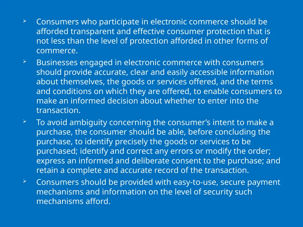 UN GUIDELINES FOR CONSUMER PROTECTION The UN - slide 15 of 29