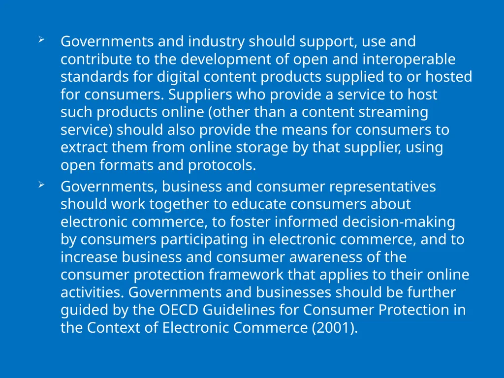 UN GUIDELINES FOR CONSUMER PROTECTION The UN - slide 17 of 29