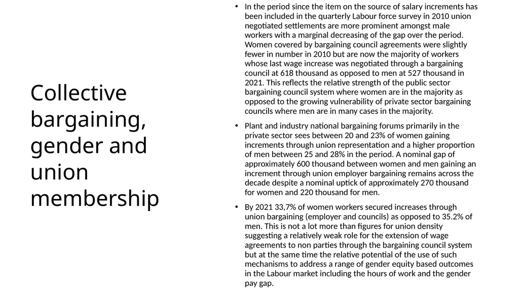 COSATU 35 year Gender Review PRESENTATION FOR - slide 24 of 47