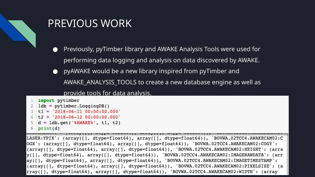 pyAWAKE THE AWAKE ANALYSIS LIBRARY AMAN SINGH - slide 4 of 14