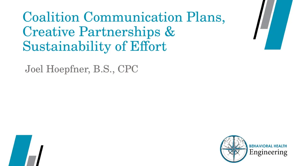 Coalition Communication Plans, Creative - slide 1 of 26