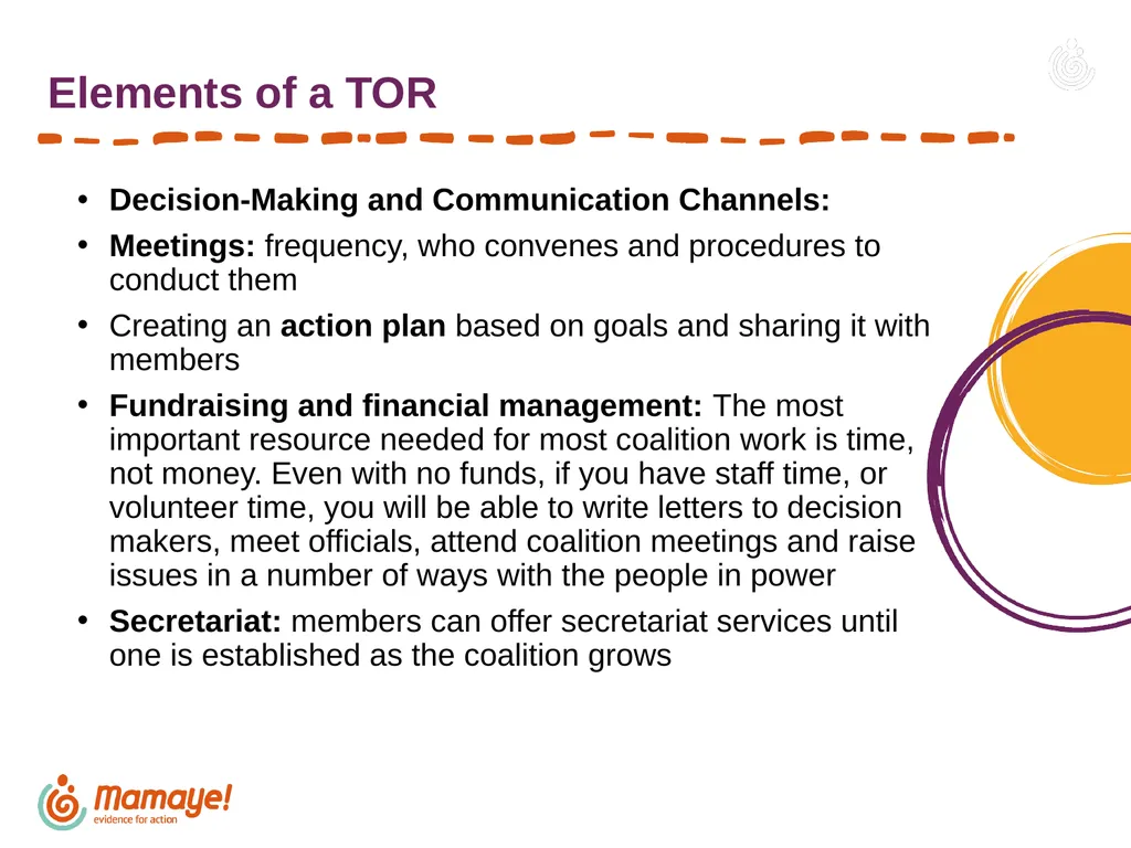 Developing Terms of Reference A Guide to Coalition - slide 7 of 7