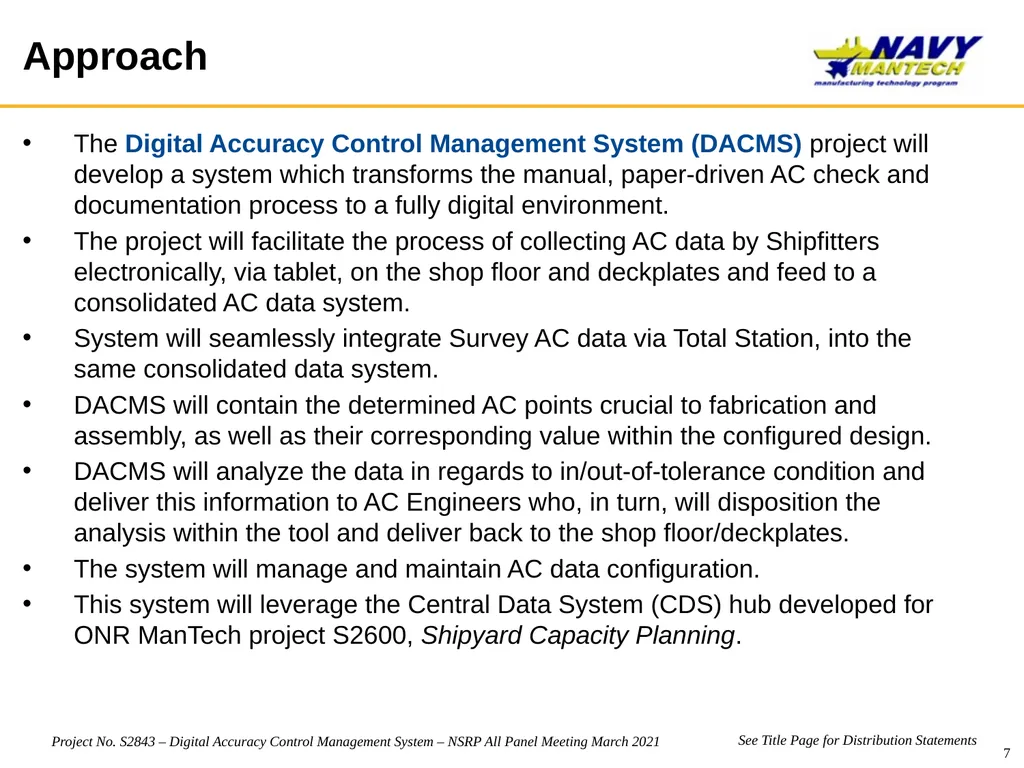 ManTech Project No. S2844 Digital Accuracy Control - slide 7 of 15