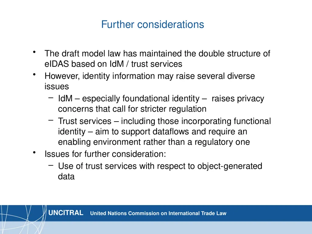UNCITRAL draft model law on IdM and trust services - slide 11 of 11