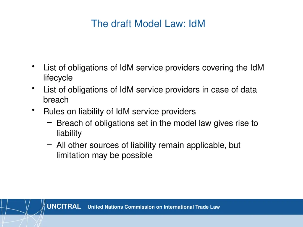 UNCITRAL draft model law on IdM and trust services - slide 7 of 11