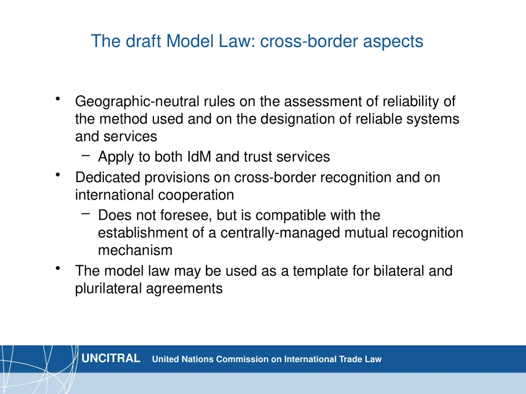 UNCITRAL draft model law on IdM and trust services - slide 10 of 11