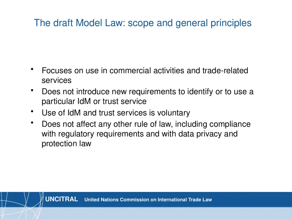UNCITRAL draft model law on IdM and trust services - slide 4 of 11