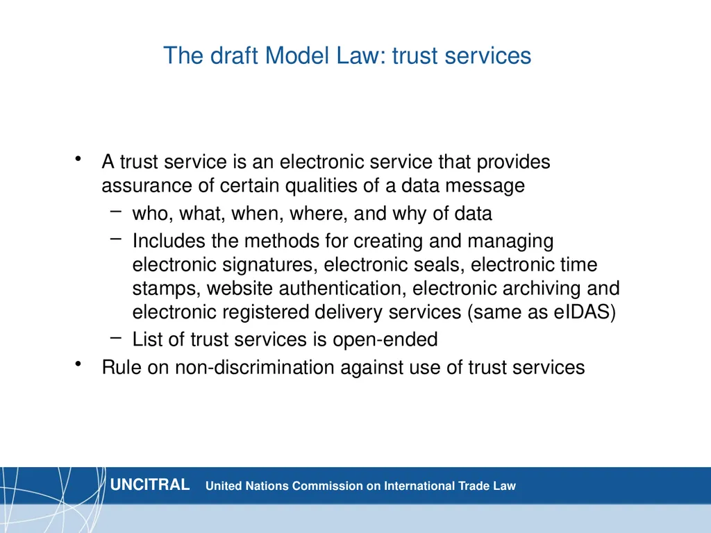 UNCITRAL draft model law on IdM and trust services - slide 8 of 11
