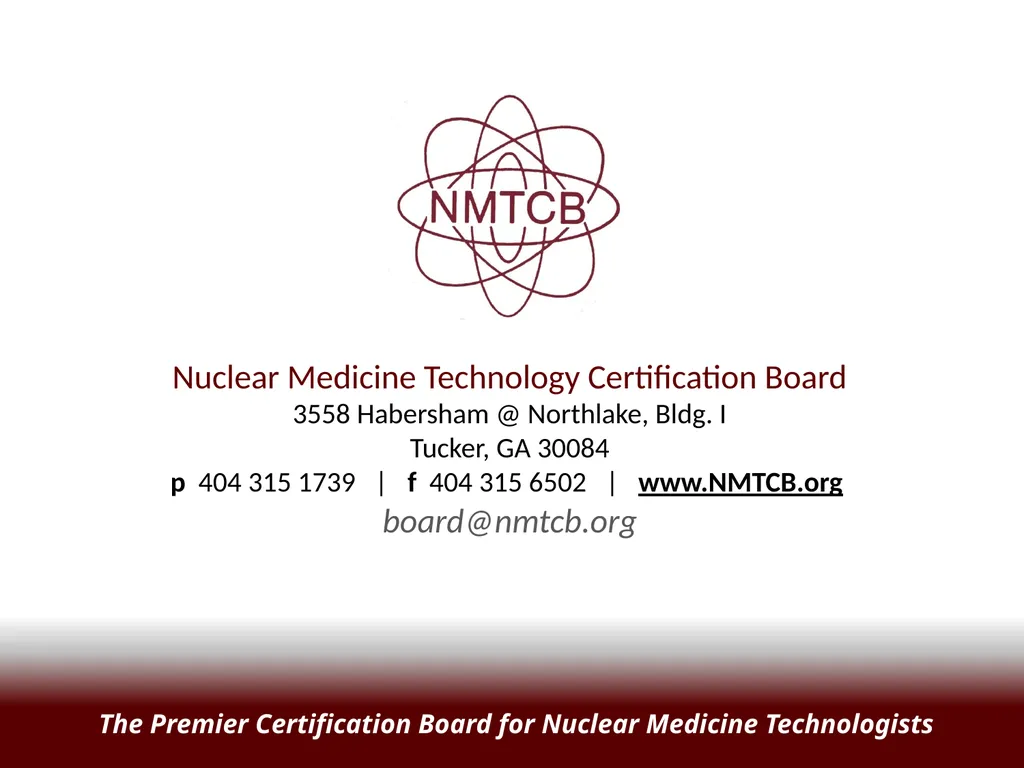 The Premier Certification Board for Nuclear - slide 16 of 16