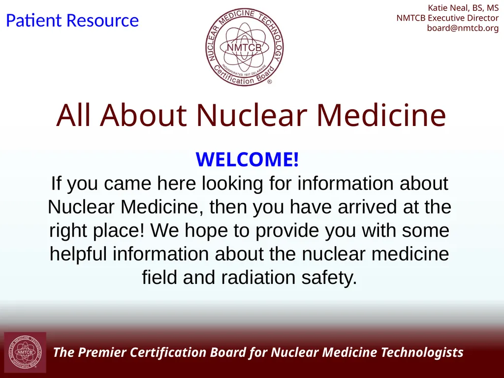 The Premier Certification Board for Nuclear - slide 1 of 16